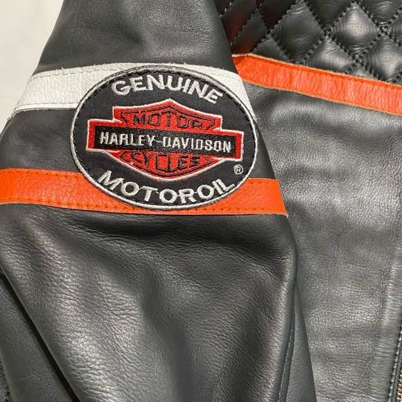 Harley-Davidson 100% Leather Miss Enthusiast H-D Triple Vent Racing-style Jacket - Picture 6 of 9